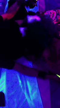 Ebony Neko Play With Little Bleu J in Uv Colors