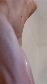 Husband Riding Huge Dildo in Shower