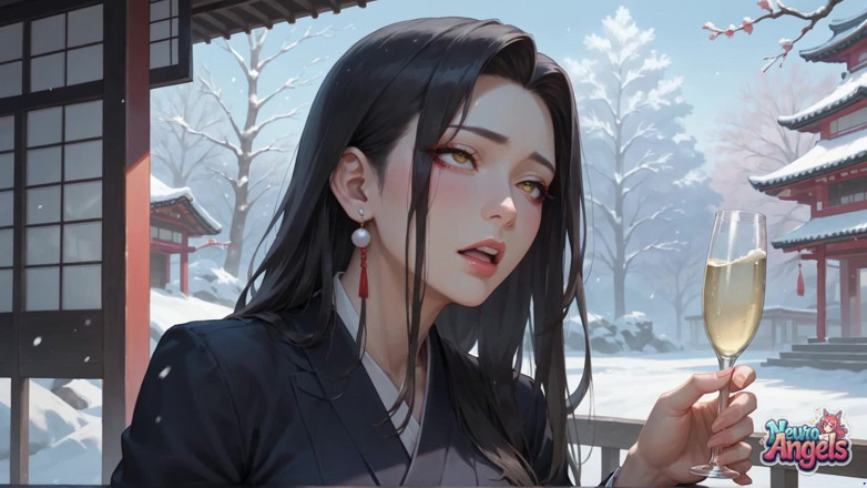 NeuroAngels: Snow Shrine Kimono squirting potrójna penetracja orgia