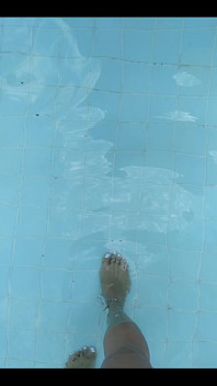 White Nails + Pool = Video for You Lol