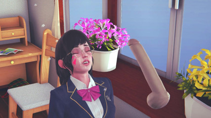 Waifu club 3D: DVA studentka olizuje tvého ptáka jazykem a dostane sperma na...