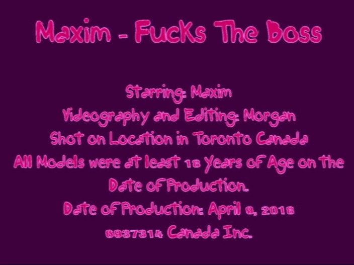 The Great Canadian Male: Maxim fode o chefe
