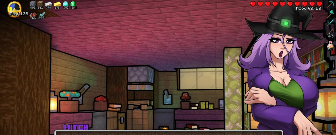 LoveSkySan69Real: Minecraft Horny Craft Part 85 New Robes for Witch, Sexy Lingerie!!...