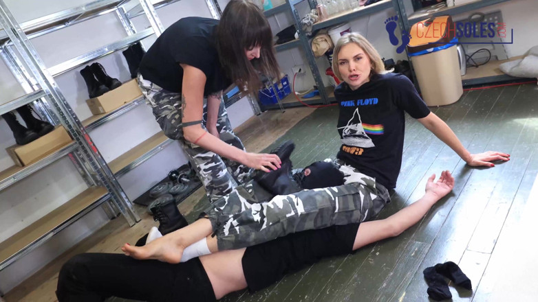 Czech Soles - foot fetish content: Military Girls Enjoy Humiliating Their Sock Slave