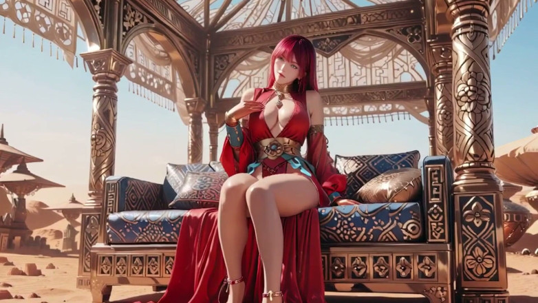 Seraphina Vale: Red Queen in the Desert! Lazy Afternoon in the Golden...