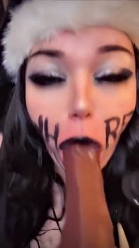 Fat Christmas Whore Sucks 3 Cocks