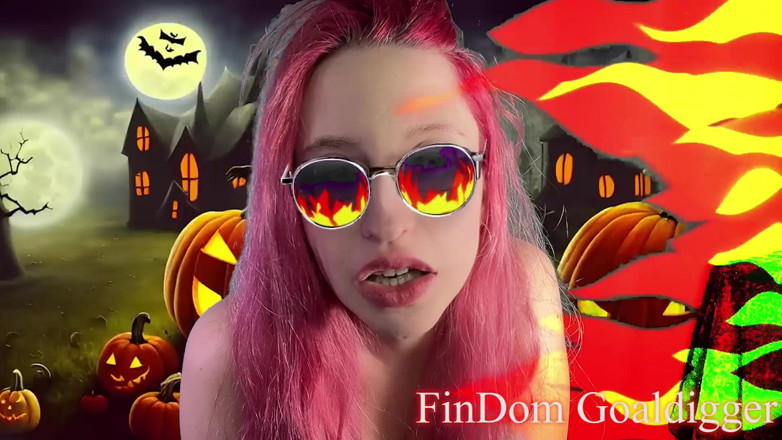 FinDom Goaldigger: Transformation till Halloween borttagen kuk sissy