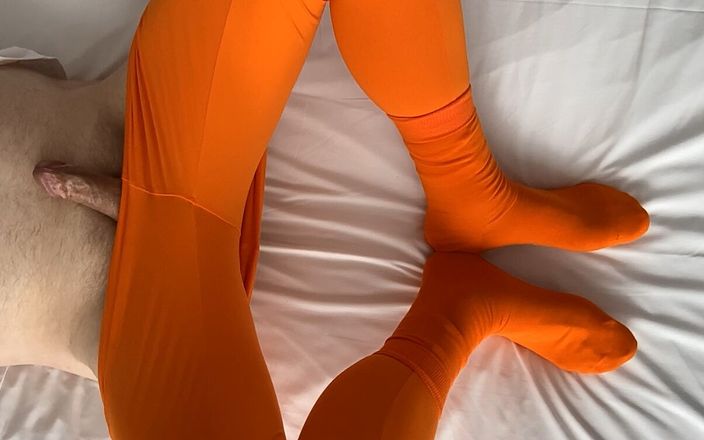 High quality socks: Orange Burlingtons e leggins