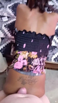 Hot Teen Masterbating in Sexy Dress and Teasing Stepdaddy