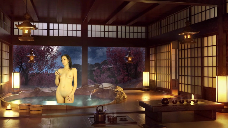TheoryOfSex: Badrum piss straff. Naken läsning. Japanskt bad. Julia V Jorden.