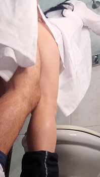 Slutty Nurse Catches Doctor on Duty and Performs Very Intimate Exam in Hospital Bathroom