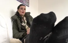 Verwen uw eigenaar - de zwarte sokken in een korte pauze pov, Joi Lady Victoria Valente