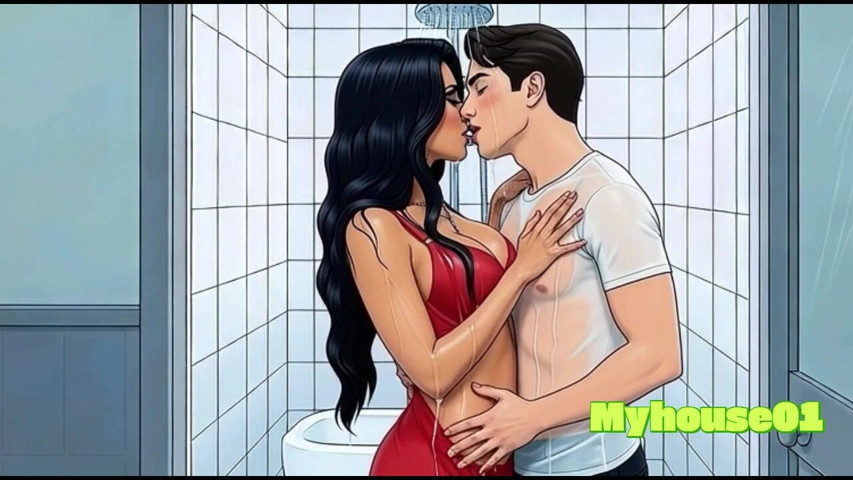 Sex with Emotional Stepsister on the Floor of Bathroom (My house for adult)