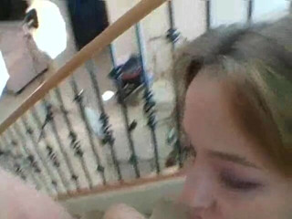 Femdom Sex: Milked in the stairwell!