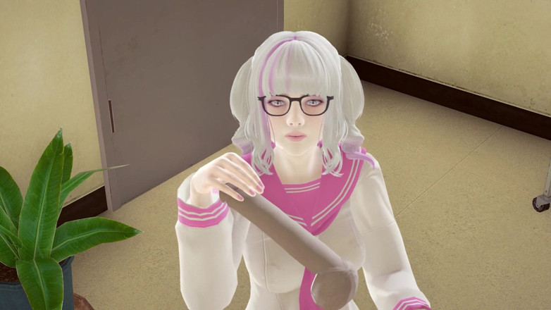 Waifu club 3D: College girl jerk off cock teacher in the library
