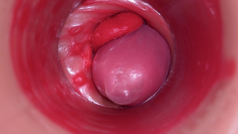 Creme sperm: Inside a Camgirl Cervix POV Camera in Vagina with Big...