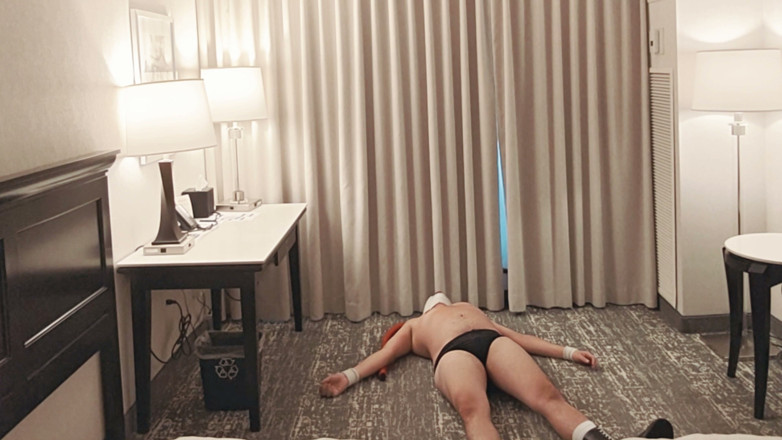Punchbagplz: Bearops Takes Over Hotel Room Wrestling Roleplay