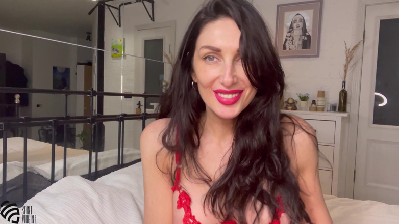 LizaVirgin: Hot brunette does blowjob and cums in her big tits