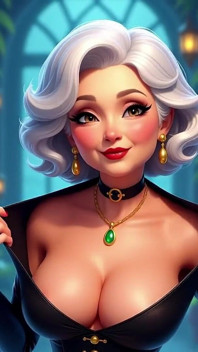 Animación de abuela en topless