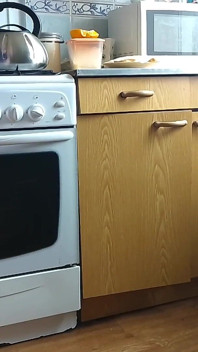 A Beauty with a Big Ass Makes Coffee for Her Neighbor in the Morning After a Wild Night and Multiple Orgasms