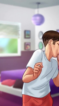 Adegan blowjob dengan pancutan mani - Summertime Saga