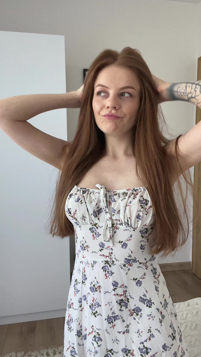Lady in bad: Shy Redhead Girl with Pigtails Stripes so You Can Show...