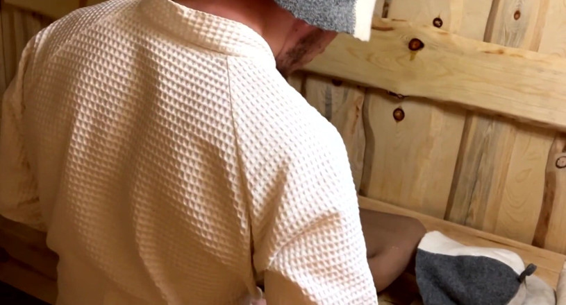 Hot gay daddy: Real Cheating in the Sauna with a Silicone Sex Doll!...