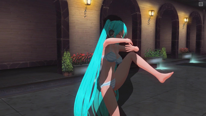 H3DC: 3D 헨타이. 수영장에서 따먹히는 수영복 입은 Miku