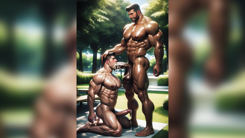 AI Blk: Gay Ai Blowjob spust