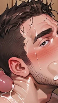 Junger Schwuler Mann Gibt Mehreren Seltsamen Männern in Einem Gloryhole Einen Schlampigen Blowjob. Hentai Animation Yaoi