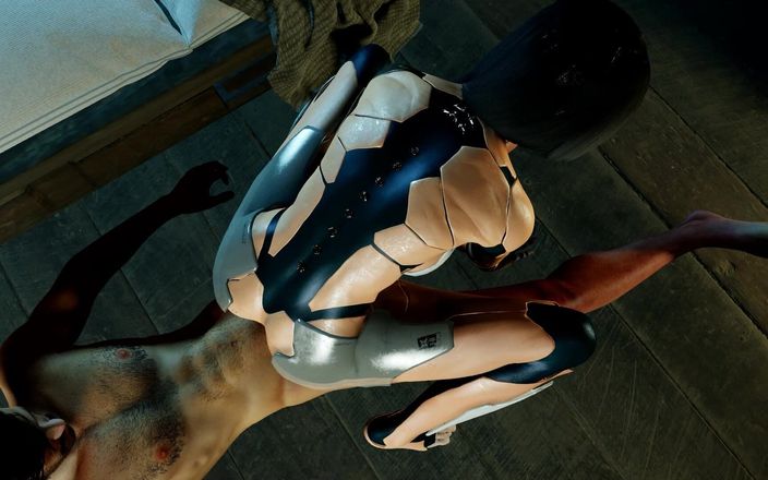 Wraith ward: La ragazza cowgirl robot cavalca un cazzo