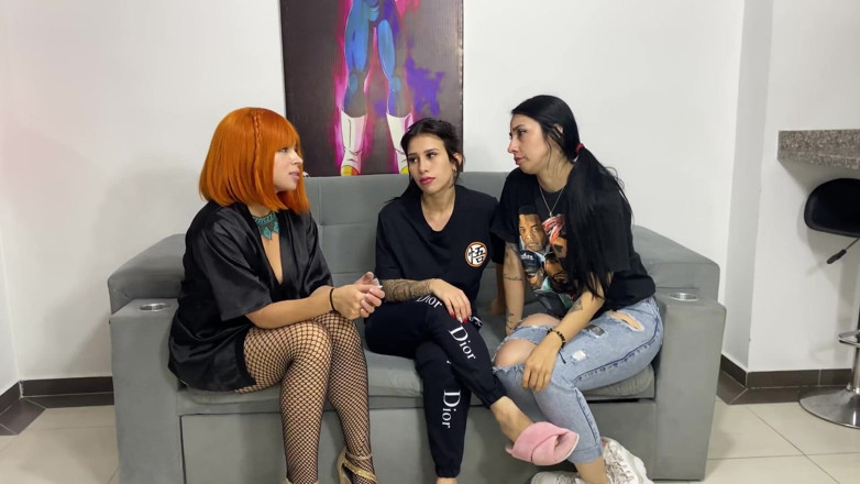 Katty Blake: Lesbická tomboy trojka nakonec sní velký bílý zadek