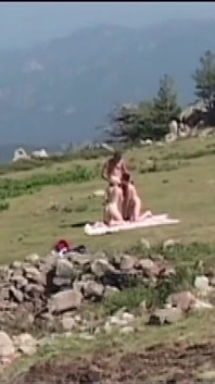 Threesome Fuck on the River