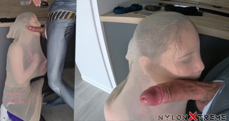 Nylon Xtreme: ケイティは繭に包まれたナイロンの下で犯さ