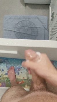 Jerking off a Big, Thick Cock in the Shower