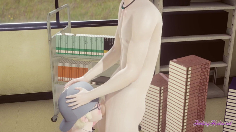 Yaoitube: Yaoi Femboy - Tod dělá svému chlapci radost v knihovně