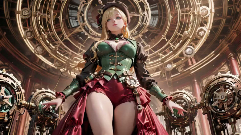 Seraphina Vale: Segretaria bionda bollente! Pose pigre tra attrezzi giganti