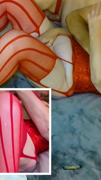 Dáma Gylf Carmen Angel v červeném robertku šukání a jízda k orgasmu 10823fap