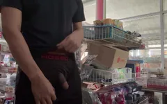 Jerk off in Shop Cum