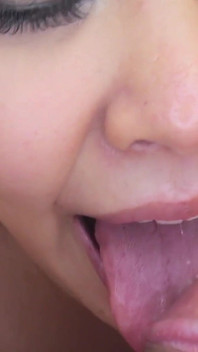 Busty Japanese Girl Blows a Shy Guy with Big Dick on the Sofa