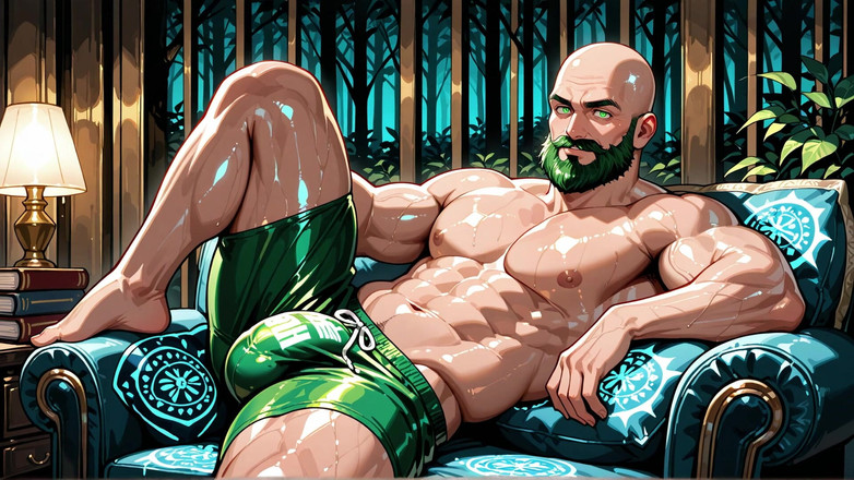 Erotic Man: Sexy Bald Man Ai Porn