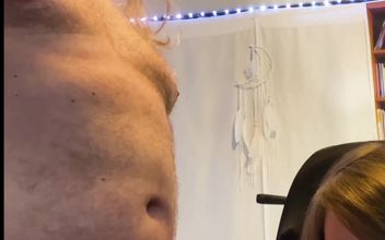 Stroking Cock Over Distracted Pregnant Lady.