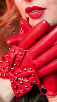 Sexy ASMR with red gloves