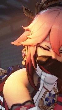 Yae Miko Worship's a Big Hilichurl Cock and Kisses It Passionately Genshin Impact 60 Fps HD