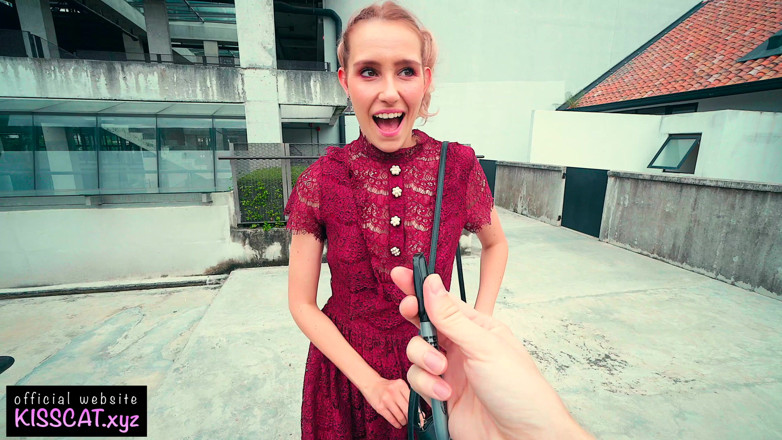 KissCat: Agent with fan girl in mall - POV sloppy blowjob &amp; swallow...