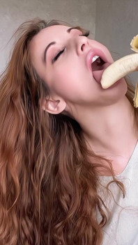 Sedução Sexy Com Língua De Banana
