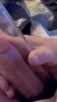 Bouncing Balls While My Cock Grows Using My First Penis Pump.