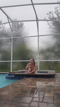 Bunny B Playing in the Hot Tub