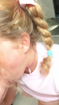 Naughty Petite Stepdaughter Ahegao Facial Overload