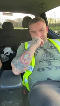 Builders Have a Jerk in the Car at Work